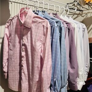 Charles Tyrwhitt Men’s Non-Iron Dress Shirt (set of 8) Extra Slim Fit 15.5 x 31